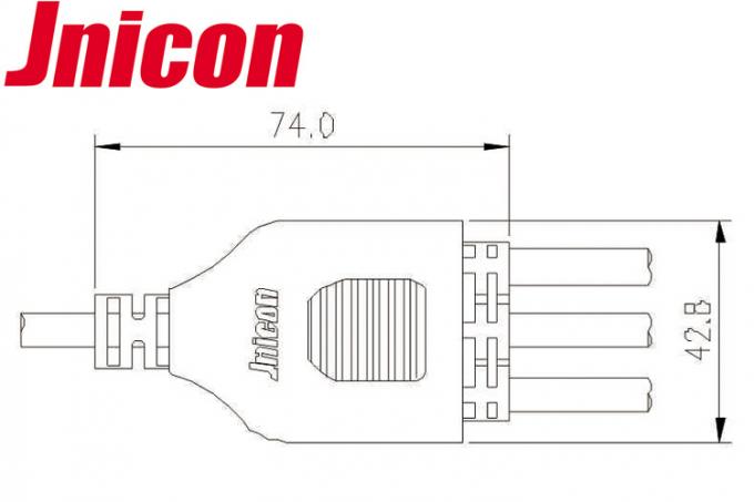 Teiler-Linie wasserdichte Verbindungsstücke im Freien, 2 Pin 3