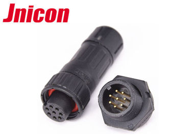 Schwarzer wasserdichter DC-Verbindungsstück-Stecker und Sockel 8 Beleuchtungs-Platten-Berg IP67 Pin LED