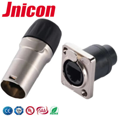 -25°C - 80°C RJ45-Steckverbinder IP44/IP65 wasserdichter Signal-Panel-Mount-Steckverbinder