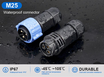 M25 3 Pin IP67 imprägniern die Stecker-Verbindungsstücke, die zur weiblichen Feld-Versammlungs-Art männlich sind