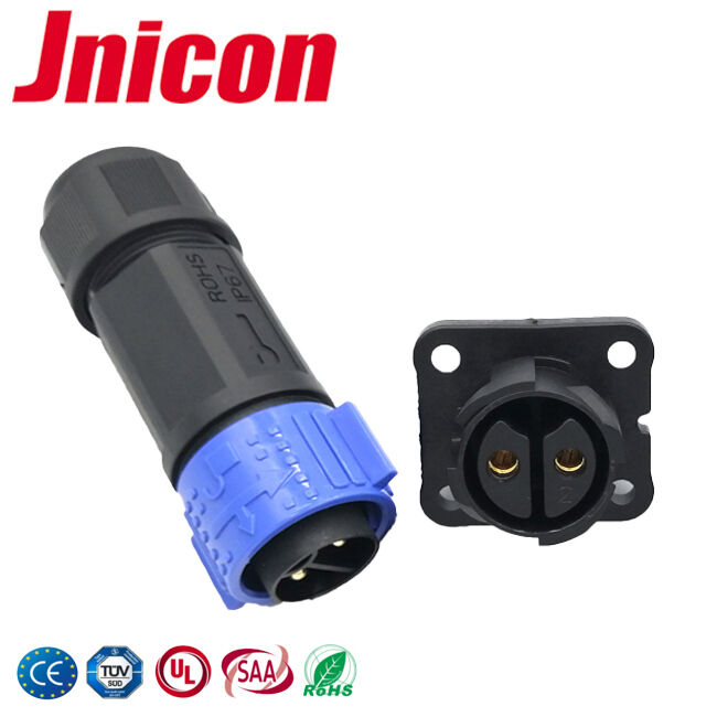 IP67/IP68 Waterproof Power Connector 2 Pin M25 Quick Industrial Plug And Socket