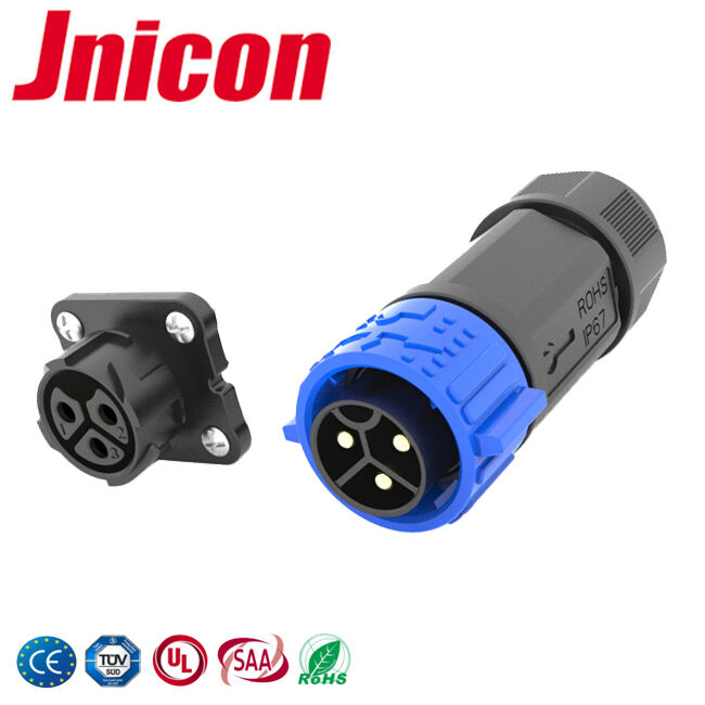 M25 UL-Zertifizierung erhalten 3 Pins Panel Mount Connector IP67 Außenwasserdichte Verbindung