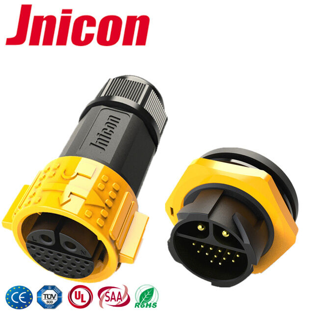 2+20 Pin M25 Außenwasserdichtes Steckverbinder Industrieanschluss Steckdose IP67 Multi-Pin-Steckverbinder