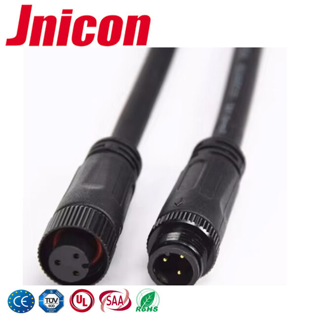 M12 Outdoor Lighting Connectors IP67 Waterproof Low Voltage Wire Connectors