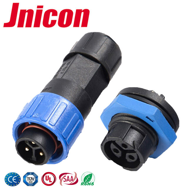 Industrielle M16 Quick Lock 3 Pin Panel Mount 10A wasserdichte Steckverbinder für Kommunikationsgeräte