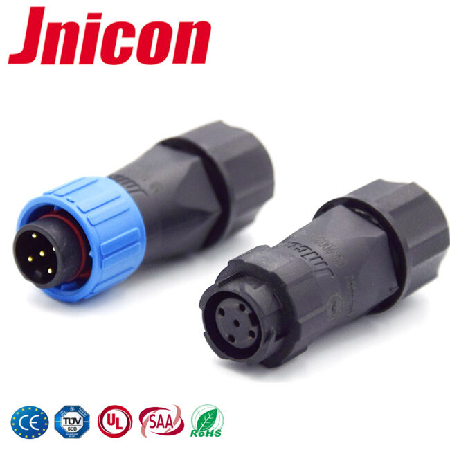 M16 IP68 10A Wasserdichte 5-Stift-Kunststoffverbindungen PA66 300V für Produktcodierungsmaschinen
