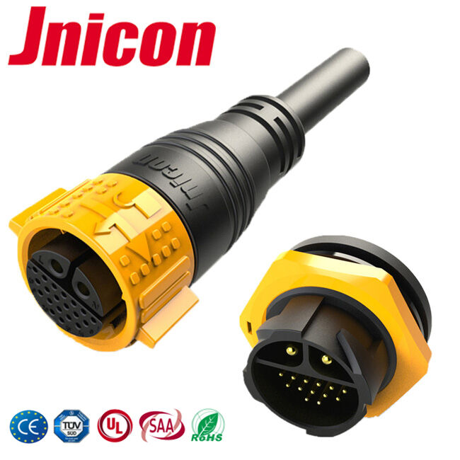 M25 Schnelle Trennung IP67 Draht zum Brett 2+20 Pin 30A Steckdosenanschluss