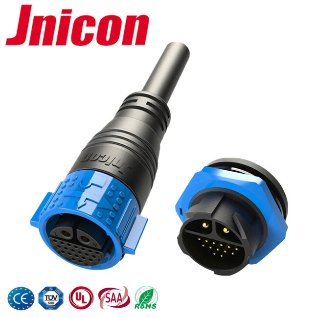 M25 Brass Gold-Plated Waterproof Plug Socket Multi Pin 22 Pin Signal Power Connectors