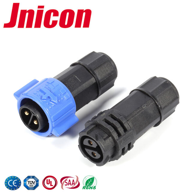 2-Pin M19 Wasserdichter Stecker 20A 300V für Außen-LED-Leuchten