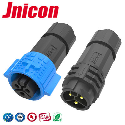 PA66 20A Wasserdichtes Gleichstrom-Industrieanschluss IP67 M19 3-Pin-Kreislaufanschluss